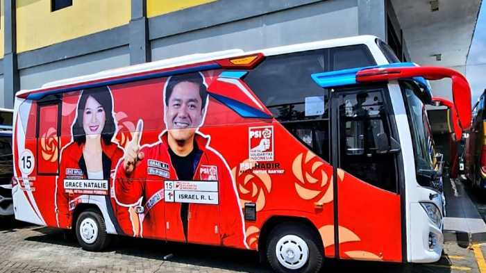 PSI Makassar Siap Kawal Seto-Rezki Daftar di KPU, Bus Bergambar Pasangan "Sehati" Siap Berkeliling Kota!